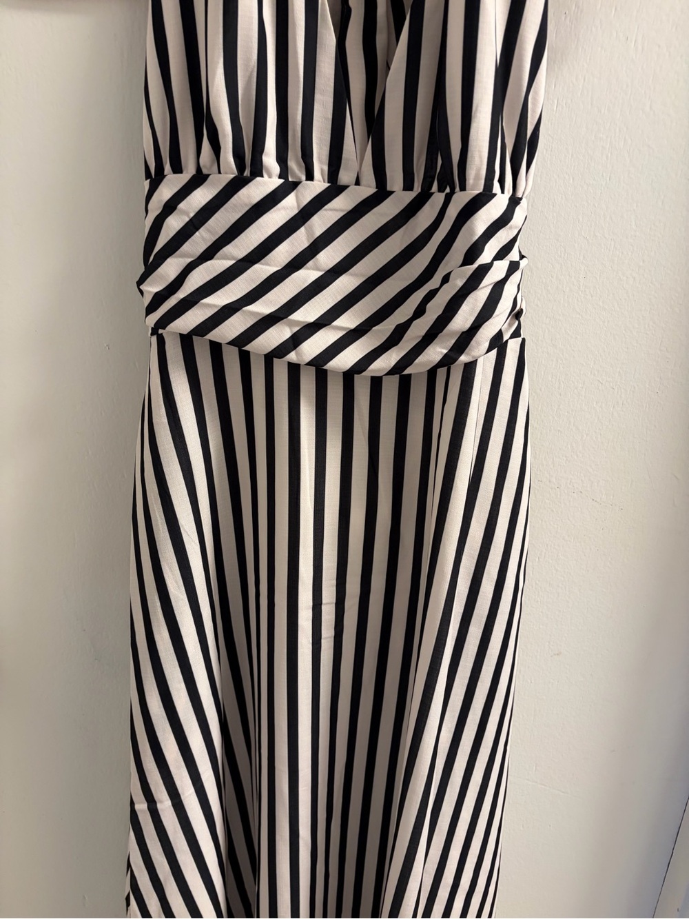 Commense Black & White Striped Halter Maxi - Picture 10 of 13